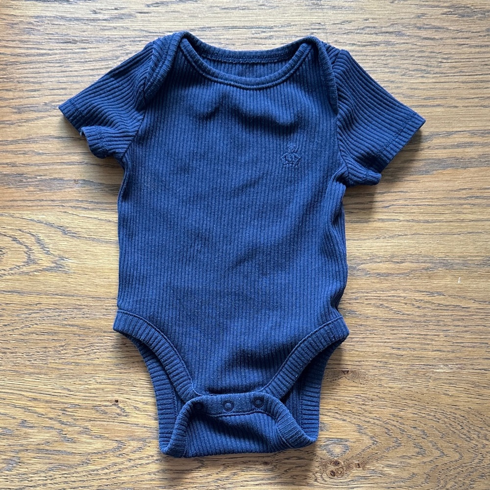Baby Gap Navy Ribbed Baby Onesie